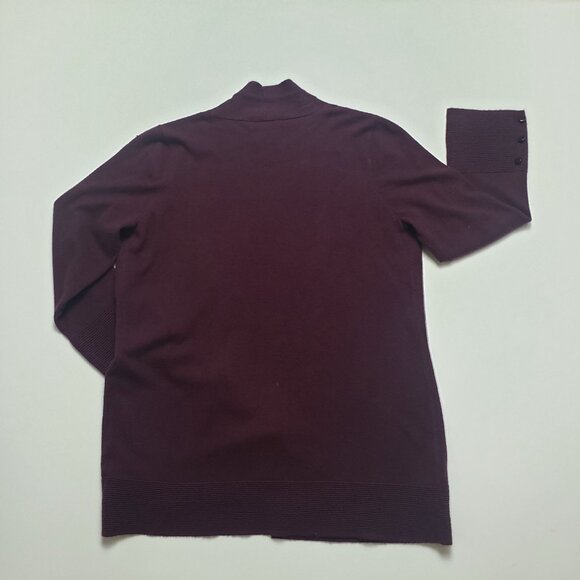 Stitch Fix X Evolution Open Cardigan Sweater Womens M Burgundy Ancho Chili - Picture 7 of 16